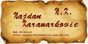 Najdan Karamarković vizit kartica